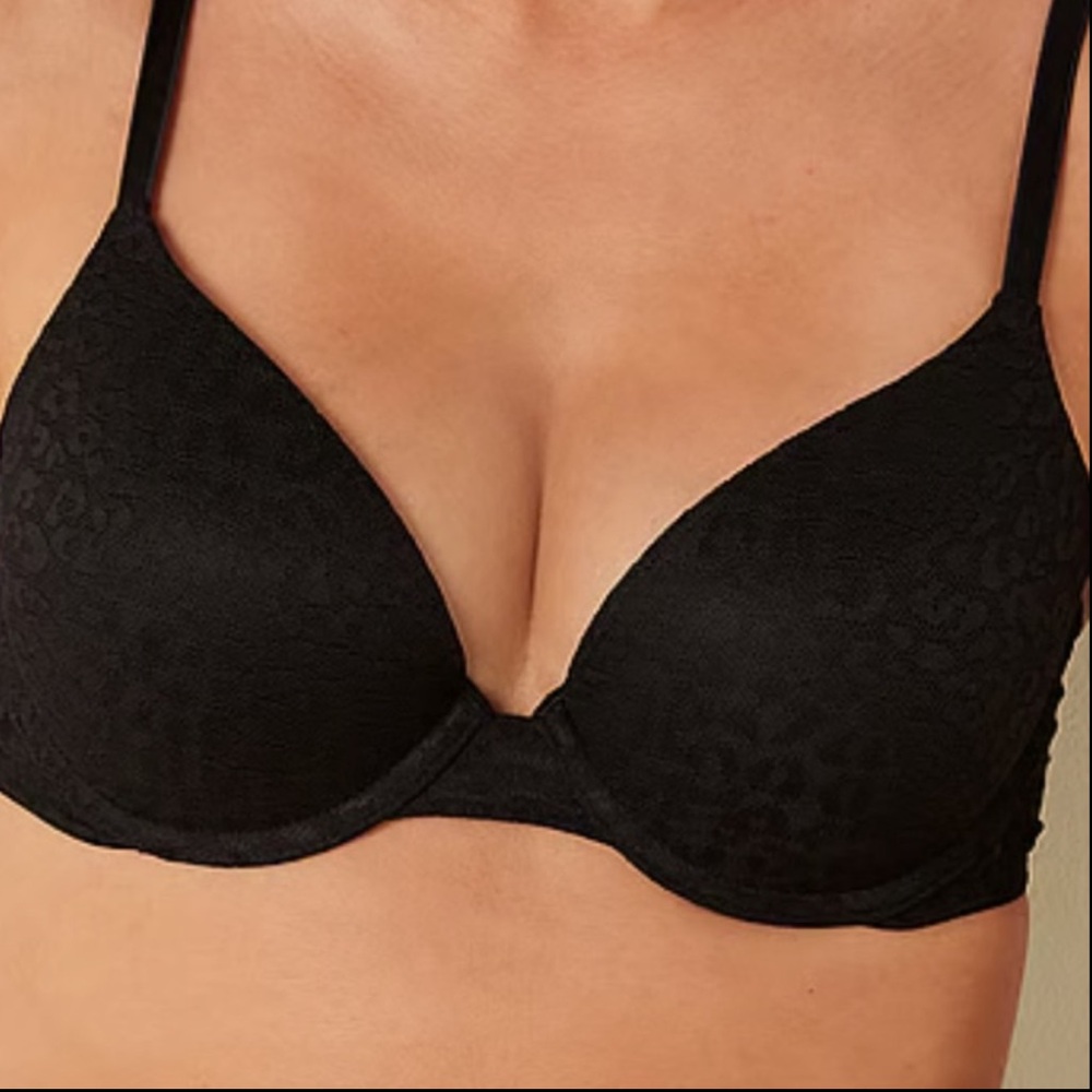 Victoria’s Secret Pink Push Up Padded Bra VS Wear Everywhere Size 34C New Black
